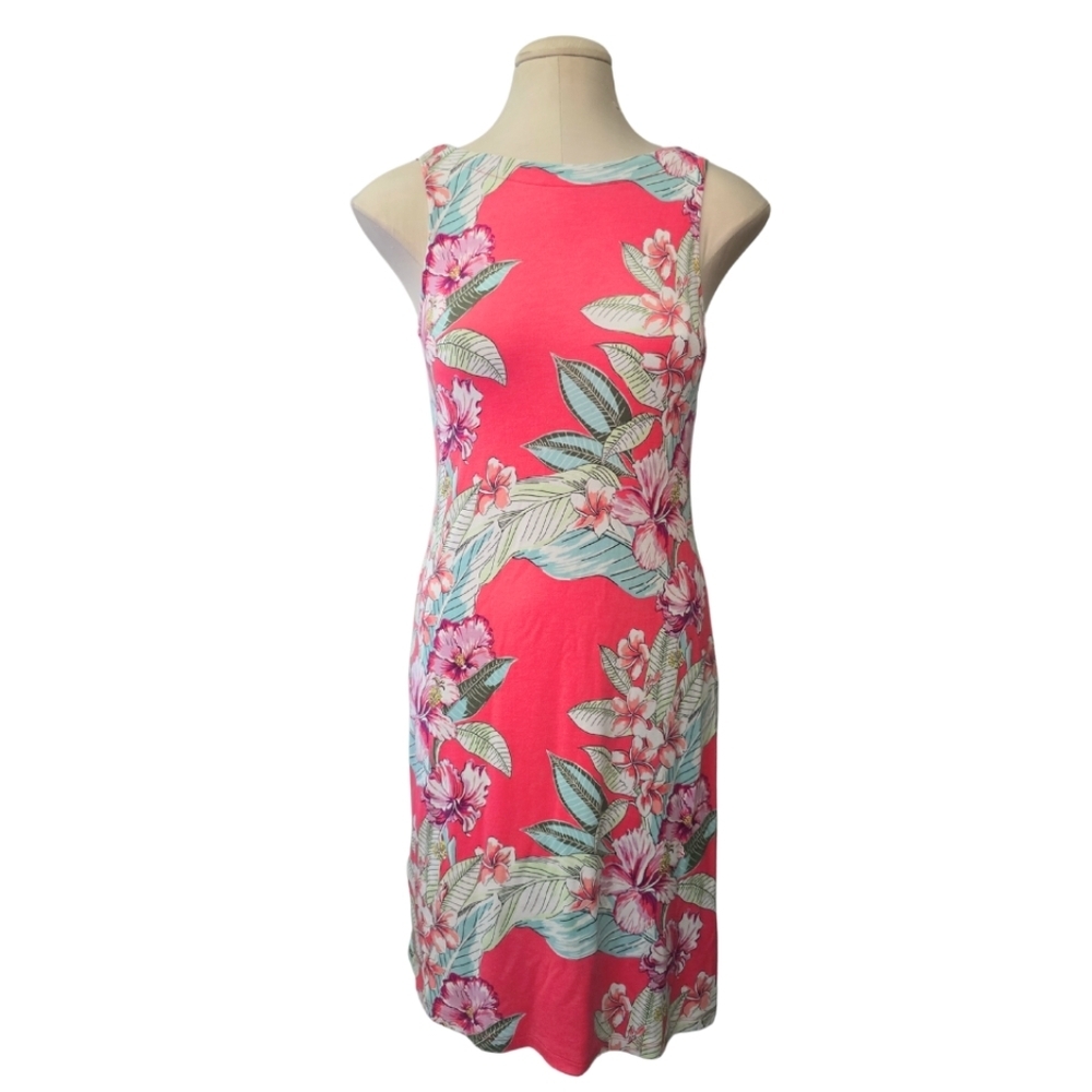 Tommy Bahama Maria Mambo Shift Dress XXS Coral Tropical Beach - Picture 2 of 6